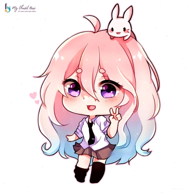 Nhân vật chibi nữ với phong cách hiện đại, năng động