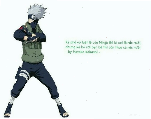 Nhân vật Hatake Kakashi với mái tóc bạc và chiếc mặt nạ đặc trưng