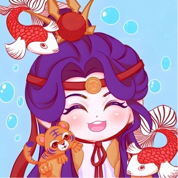Nhân vật Song Ngư Chibi đang vui đùa