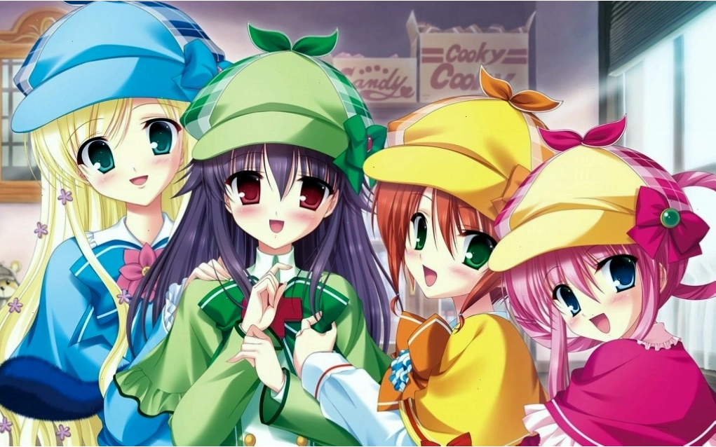 Nhóm bạn thân trong bối cảnh anime