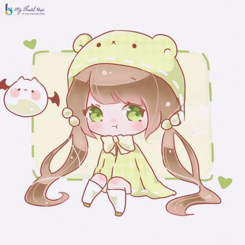 Nữ anh hùng anime phiên bản chibi ngầu