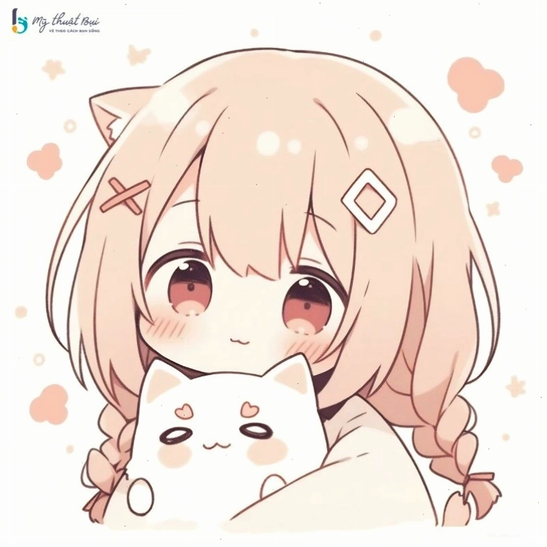 Phác thảo chi tiết hình ảnh chibi nữ đáng yêu