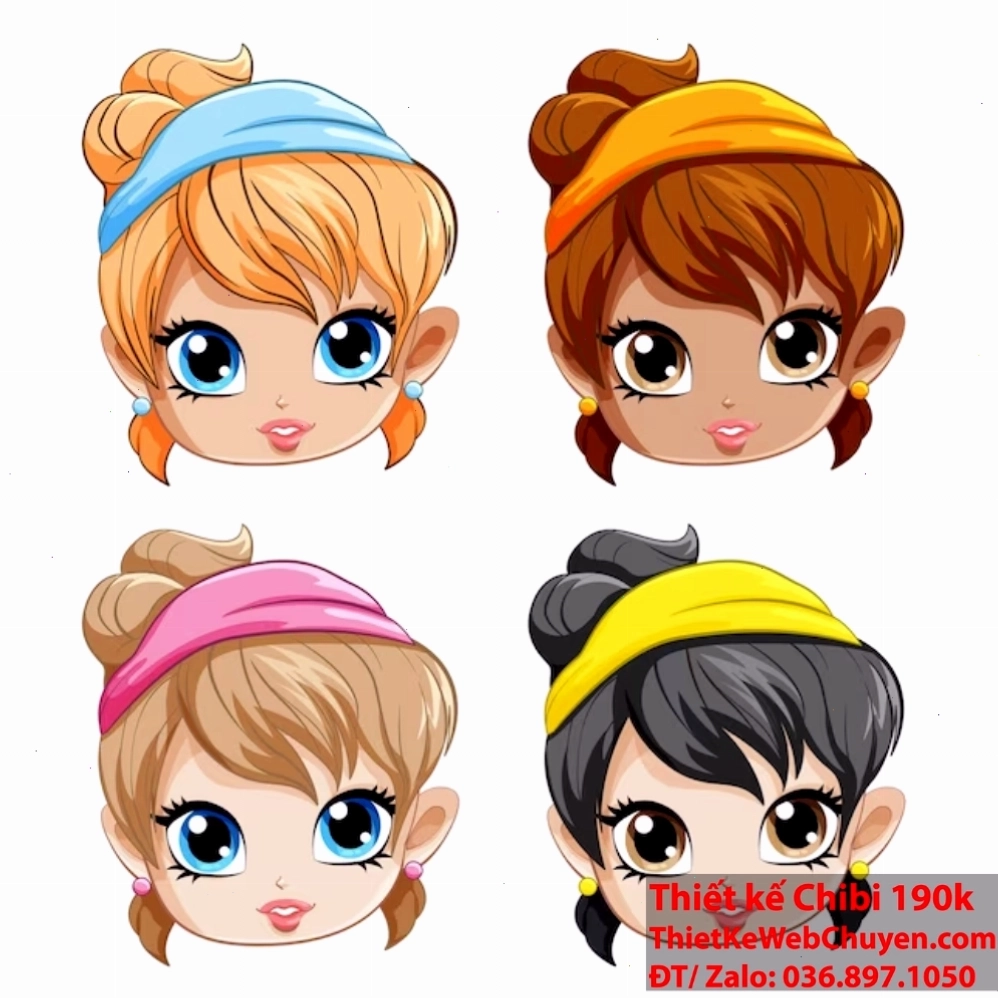 Phụ kiện tóc nhỏ xinh làm tăng thêm vẻ đáng yêu cho tóc chibi