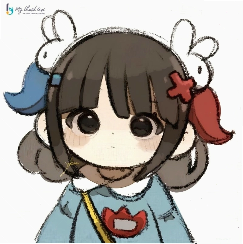 Quá trình vẽ phác thảo nhân vật anime chibi nữ