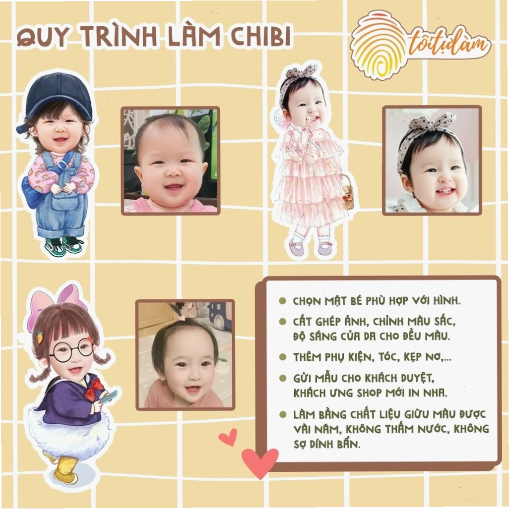 Quy trình làm chibi cho bé