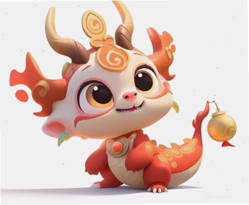 Rồng dragon chibi cute phiên bản lai giữa rồng và chibi