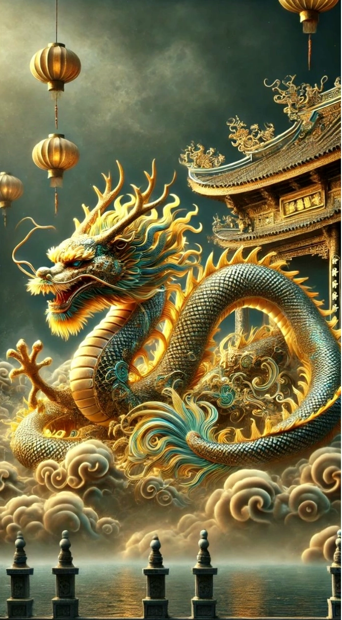 Rồng vàng uy nghi