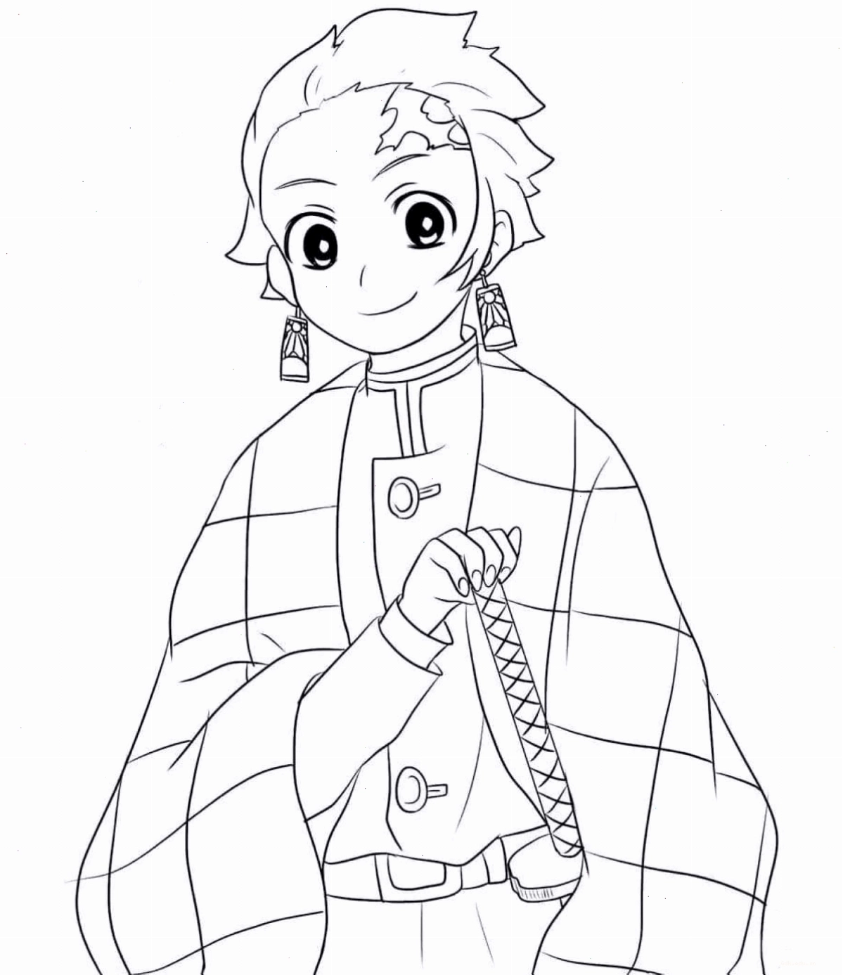 Tanjiro chibi đang cười