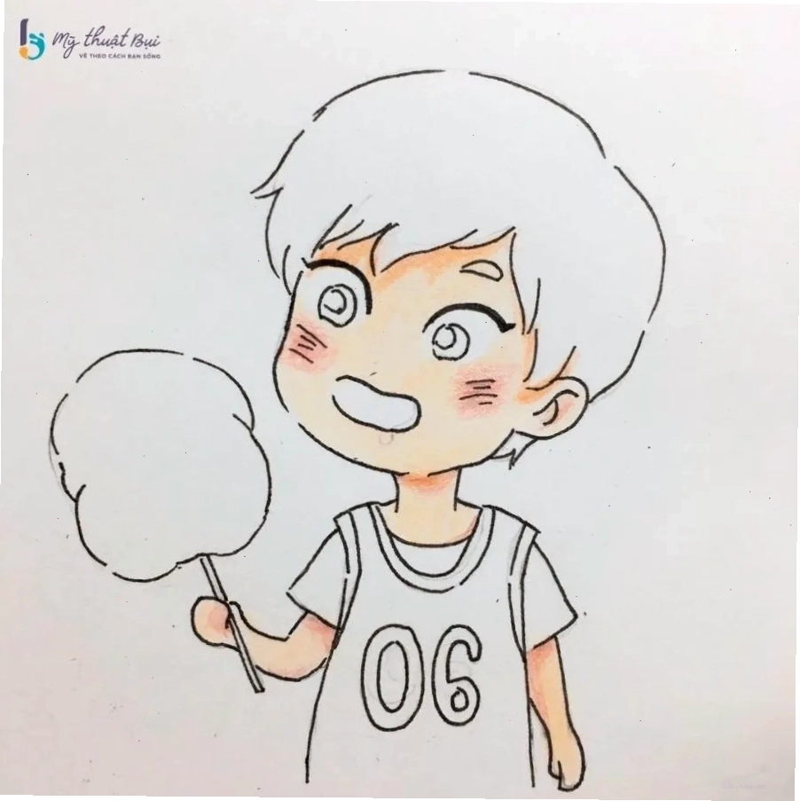 Tô màu bằng bút chì cho tranh vẽ anime nam