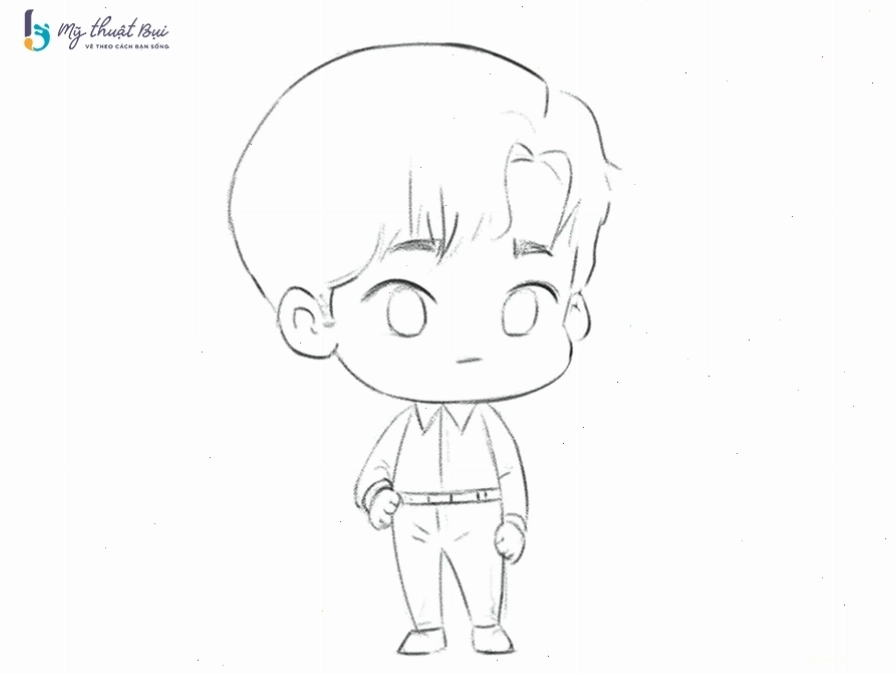 Tô màu cơ bản cho nhân vật chibi nam