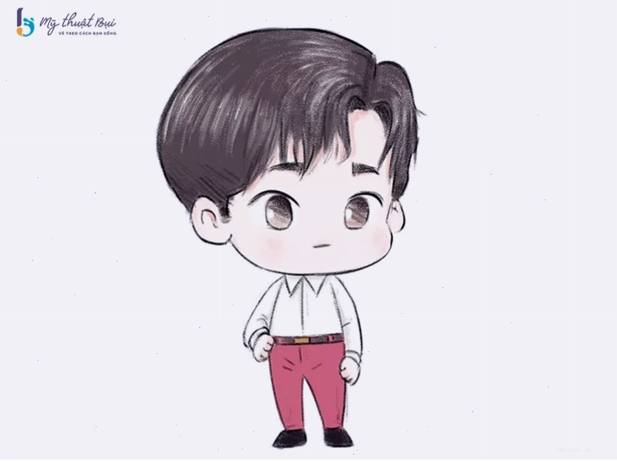 Tô màu và hoàn thiện tranh vẽ chibi nam