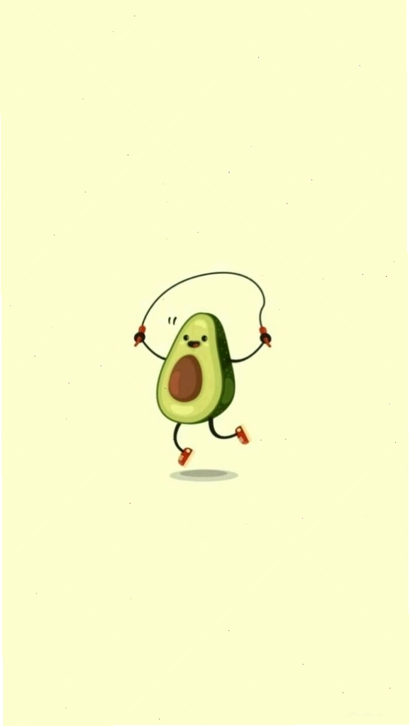 Trái bơ nhảy múa giữa nền vàng chanh