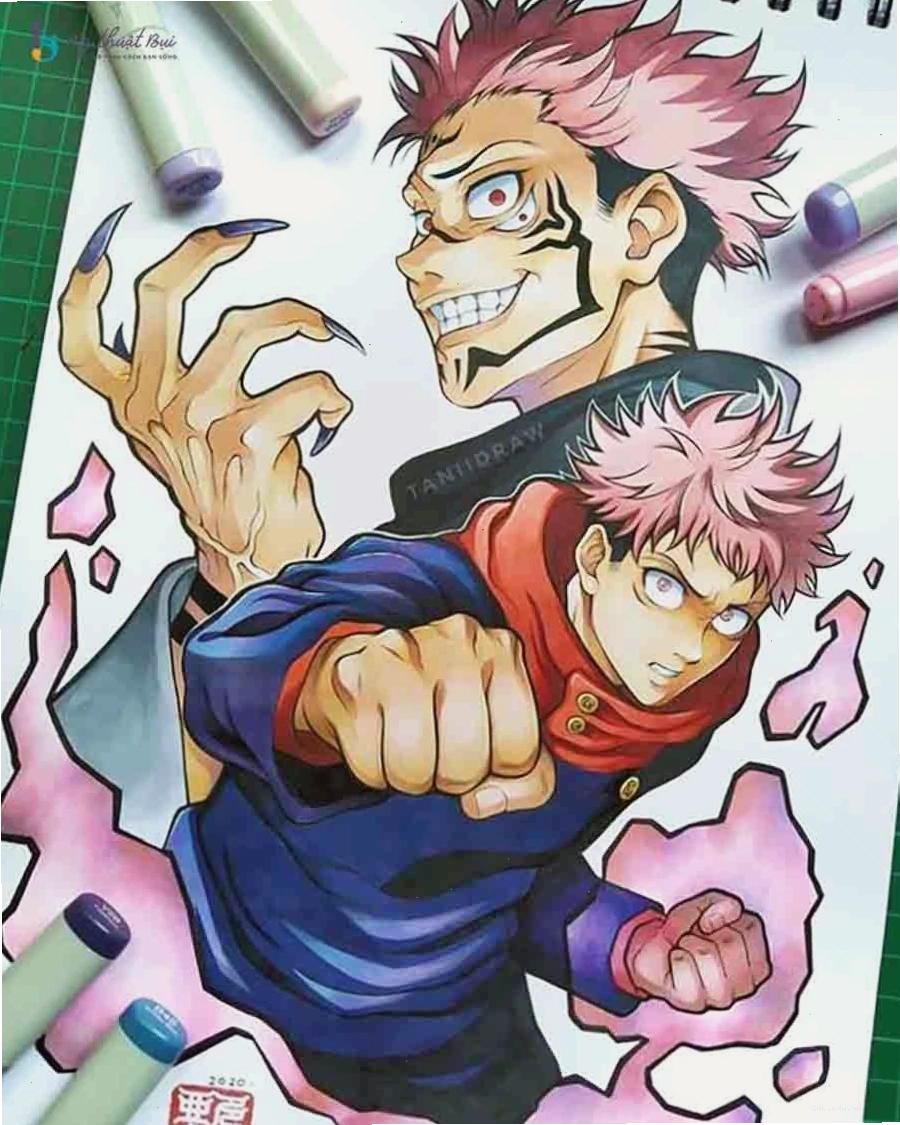 Tranh anime nam với phong cách ngầu, mạnh mẽ