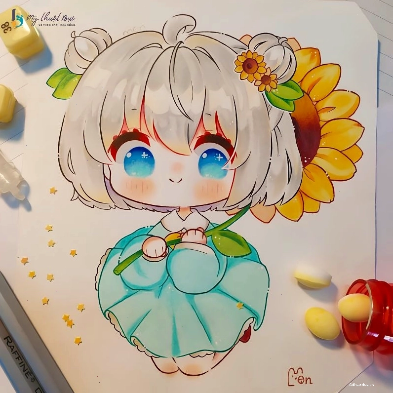Tranh vẽ chibi cô gái