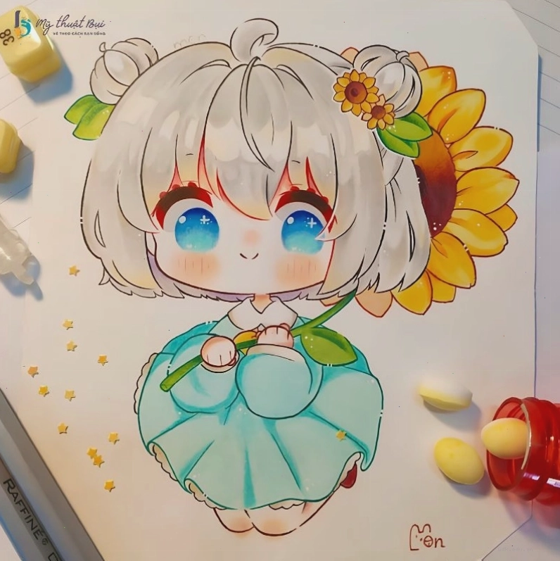 Tranh vẽ chibi dễ thương cho các loài vật