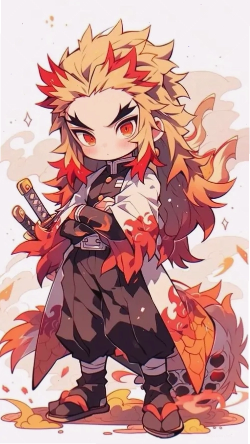 Trụ cột Rengoku Kyojuro phiên bản chibi oai vệ và đầy nhiệt huyết