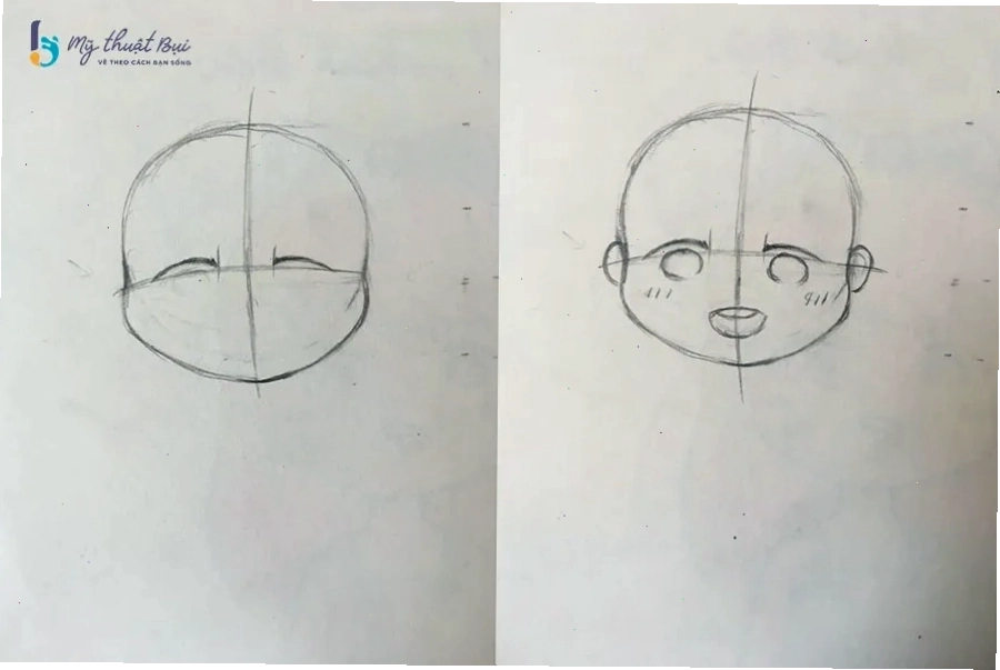 Vẽ đôi mắt chibi to tròn và biểu cảm