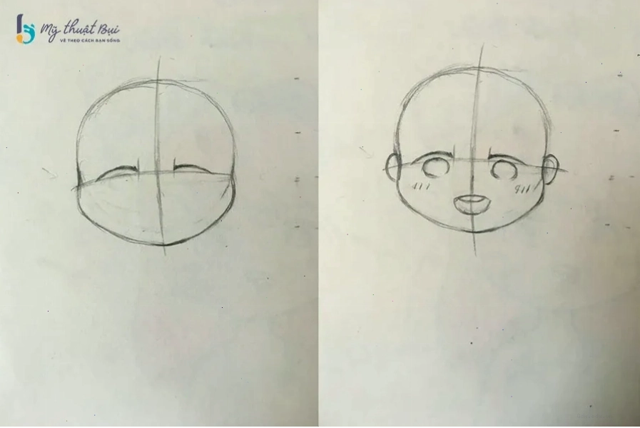 Vẽ đôi mắt to tròn biểu cảm cho nhân vật chibi
