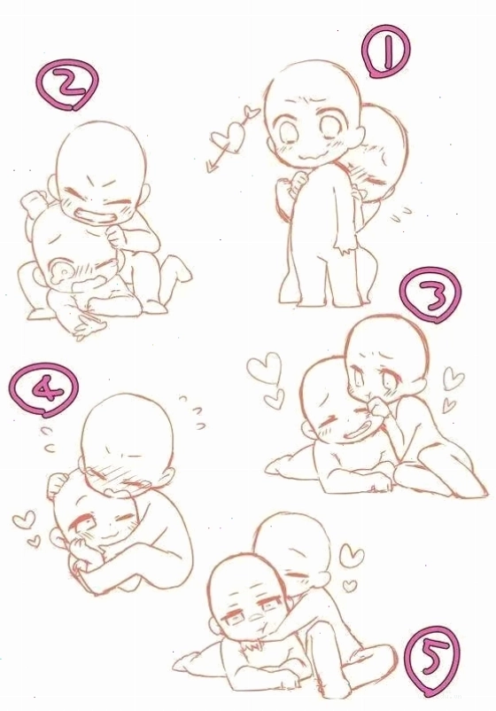 Ví dụ về một mẫu anime base vẽ chibi đáng yêu với dáng người cơ bản