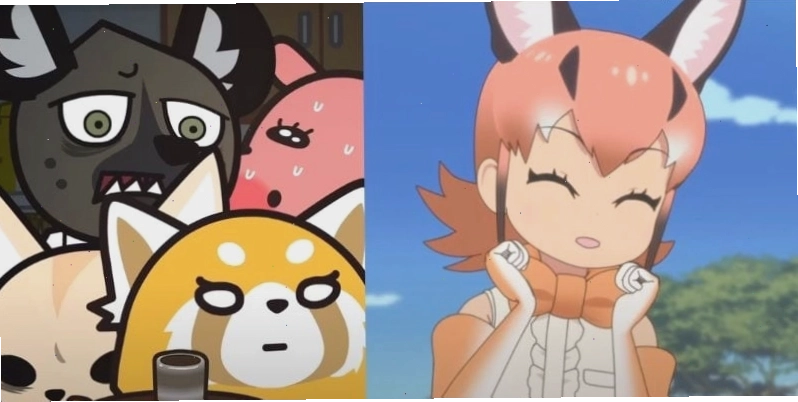 Ví dụ về phong cách Kemono với Aggretsuko và Kemono Friends