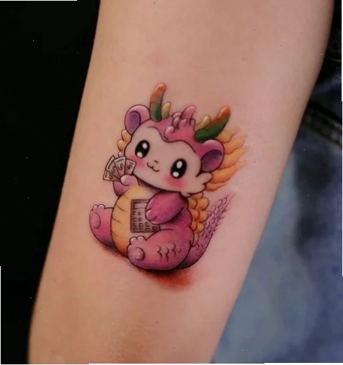 Ý tưởng hình xăm rồng chibi độc đáo