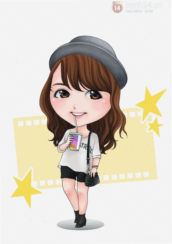 Nghệ thuật vẽ tranh chibi người nổi tiếng Hollywood đầy sống động