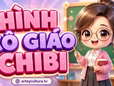 Khám phá hình ảnh chibi cô giáo mặc áo dài duyên dáng