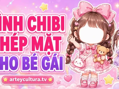Tạo ảnh chibi ghép mặt cực dễ thương cho bé và gia đình